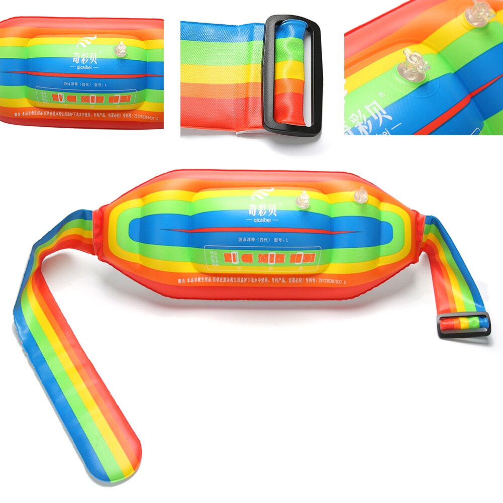 Swimming Inflating Floating Waistband Band Circle Float Adult Safety Water Life Jacket Air Floating Band