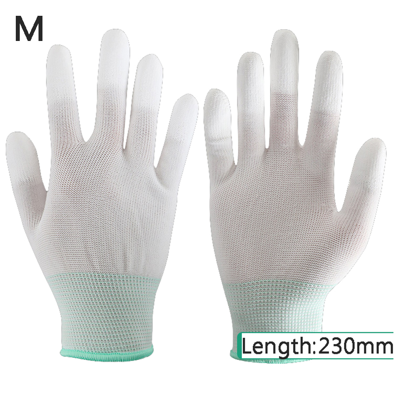 1 Paar antistatische Handschuhe, antistatisch, ESD, elektronisch, funktionsfähig, PU-beschichtet, Handflächenfinger, PC, rutschfest, zum Schutz: verrotten