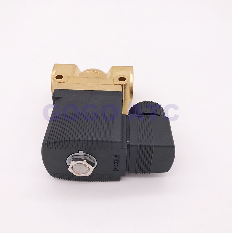 GOGO ATC 50bar high pressure high temperature solenoid valve 3/8 BSP 24V DC Orifice 10mm normal close 5404-03 pilot brass valve