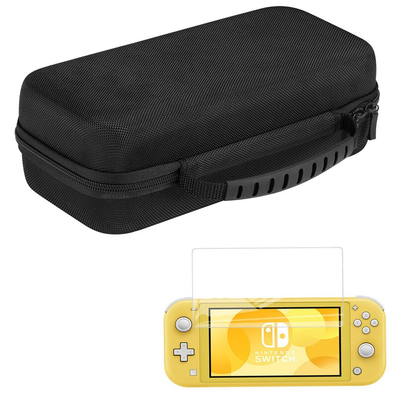 Nintend Switch Lite Enhanced Thicken Large Bag Portable Hard Shell Case for Nintendo Switch Mini Console Accessories Protection: Bag with screen film