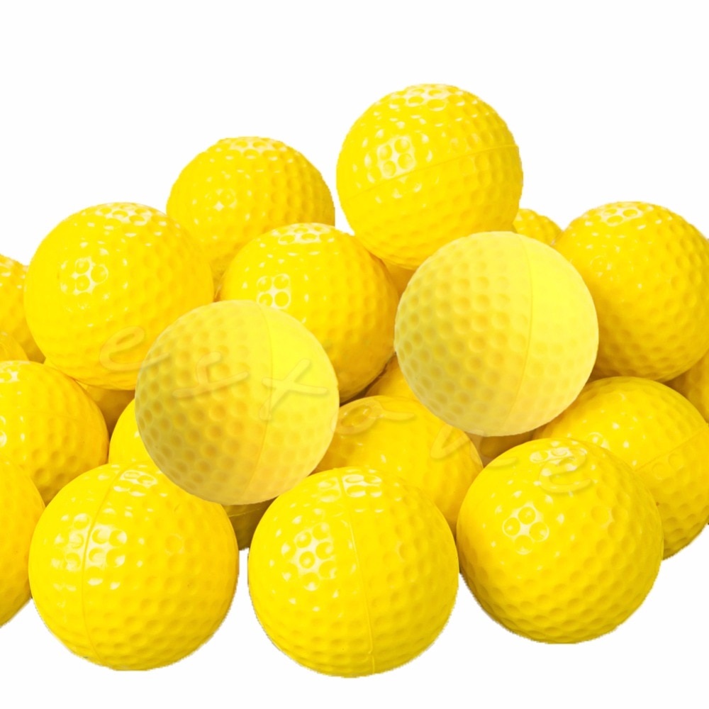 10 stk plastik golfkugler gul plast indendørs udendørs træning