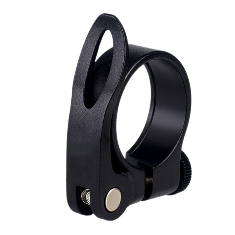 Bicycle Seatpost Clamps Quick Release 31.8mm Alloy Mountain Road Bike Seat Clamp: Black