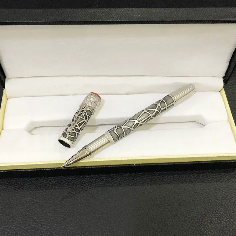 Luxury Spider Web Pattern Barrel Black Red Roller ball Pens Fountain Pen for Writing shoocl pen: light green / OBB