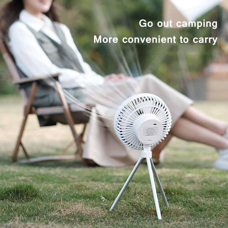 Tripod Floor Standing Cooler Fan USB Chargeable Silent Camping Ceiling Fans For Home Room Portable Air Conditioner Ventilador