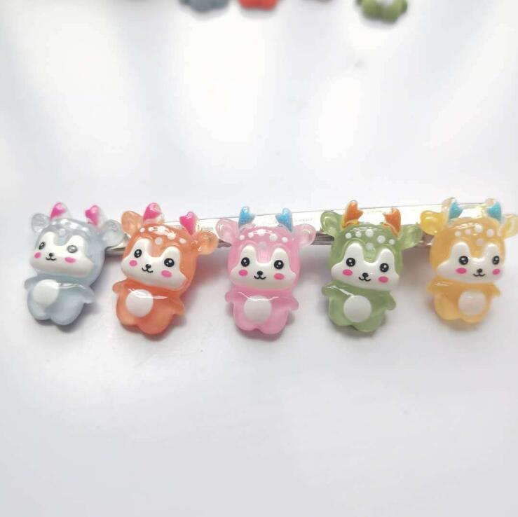 20pcs Mixed Dear Flatback Resin Cabochons Embellishments Scrapbook Craft DIY Hair Accessories