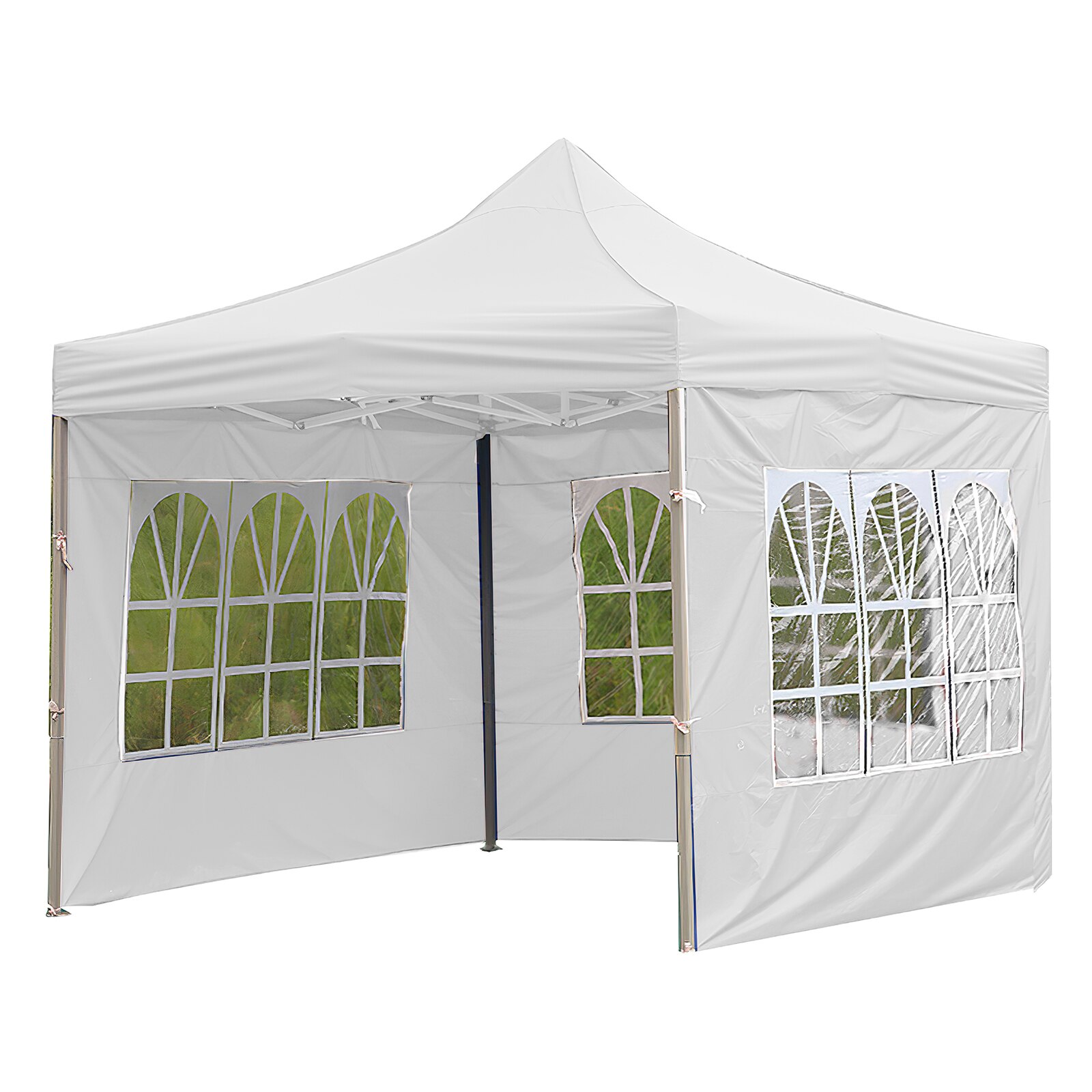 Waterproof Gazebo Awning Sunshade Sun Shade Sail For Outdoor Garden Beach Sunshade Garden Camping Tent(Without Canopy Top): White Sides Panel