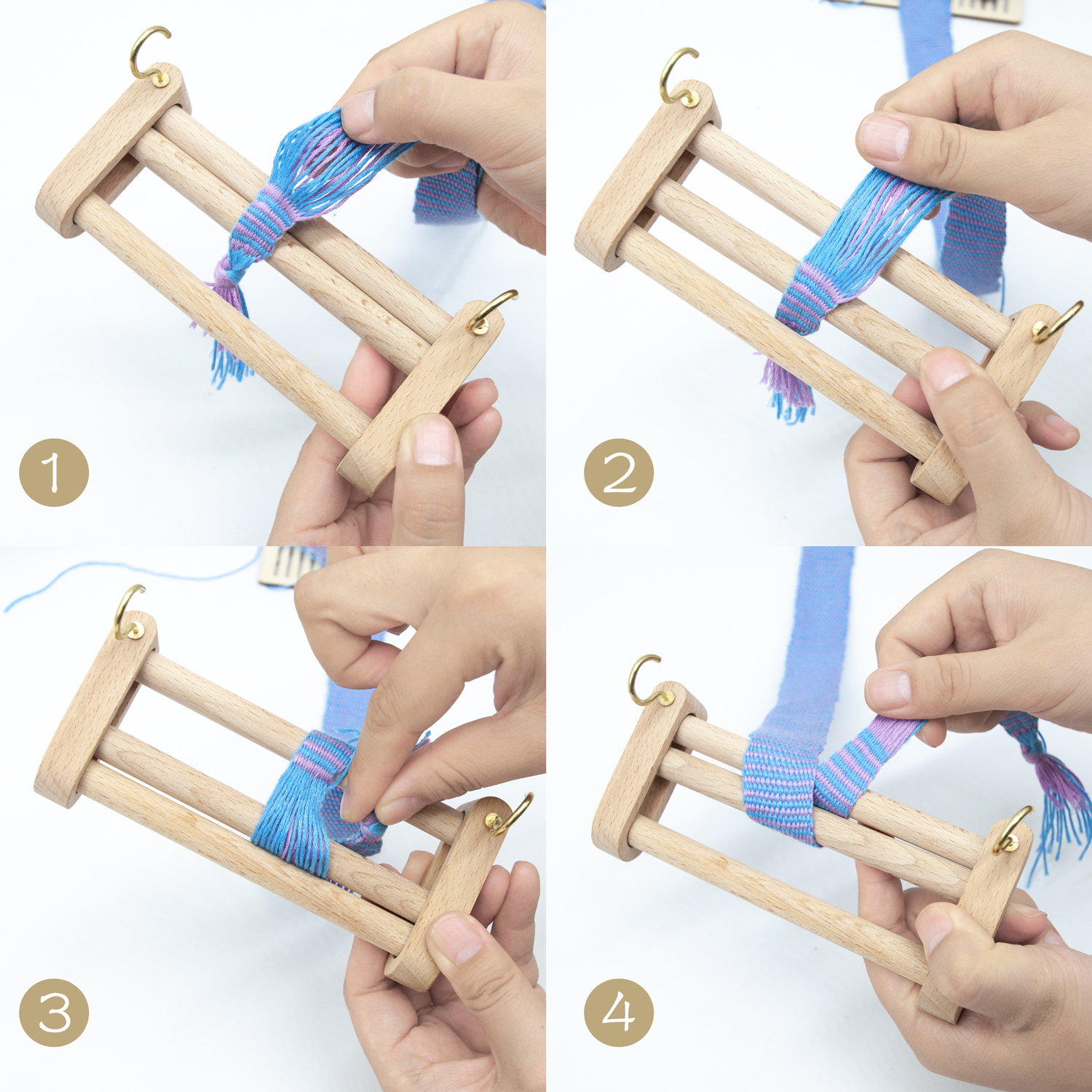 1 zestaw krosna tkackiego uchwyt robić taśmój tkane maszynowo materiały tkackie DIY narzędzia rzemieślnicze, zestaw kołków robić wypaczania klonu narzędzia robić szycia