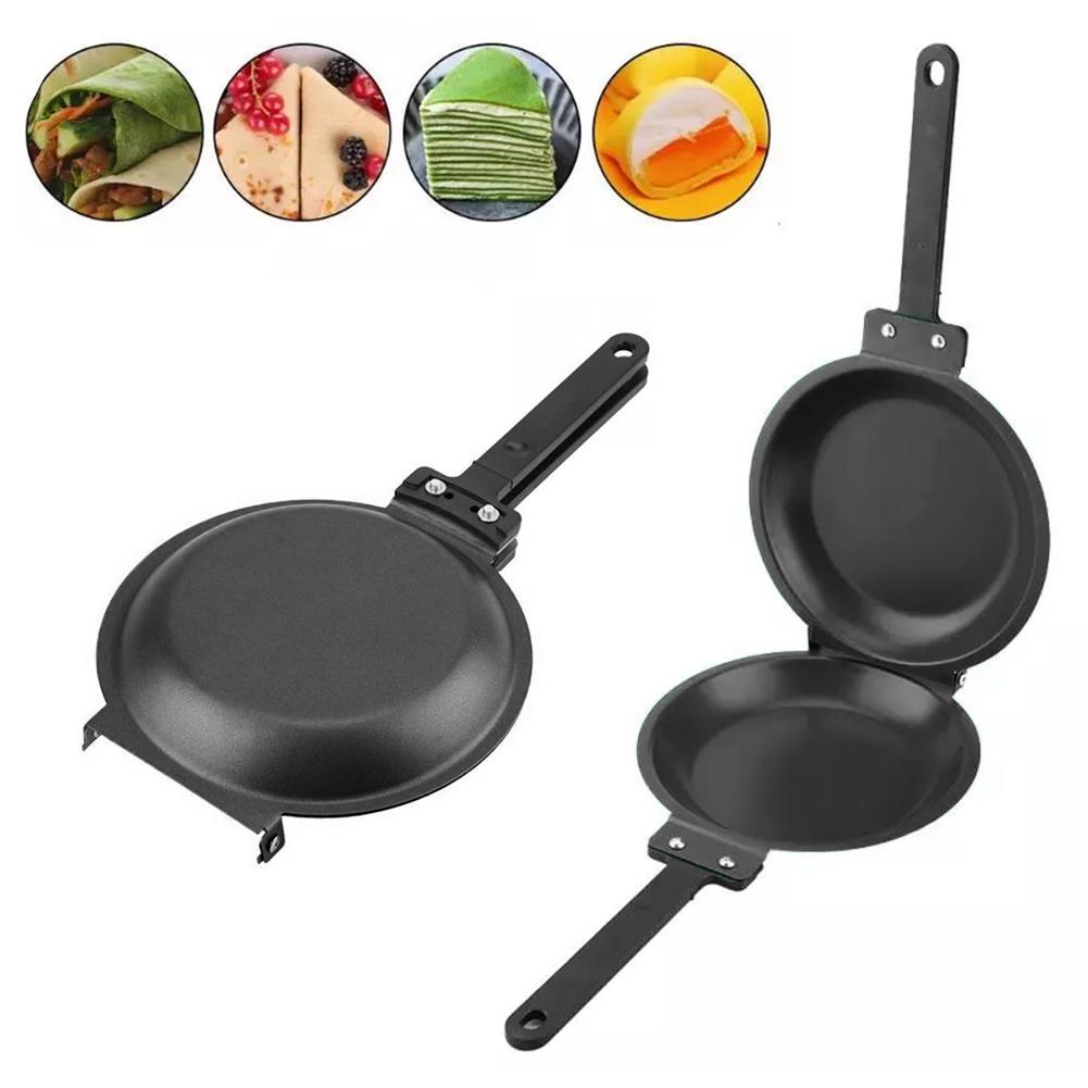 Diy Non-stick Flip Pan Dubbelzijdig Pannenkoek Maker Omelet Pan Gezonde Koekenpan Algemeen Gebruik Voor Gas En inductie Kookplaat