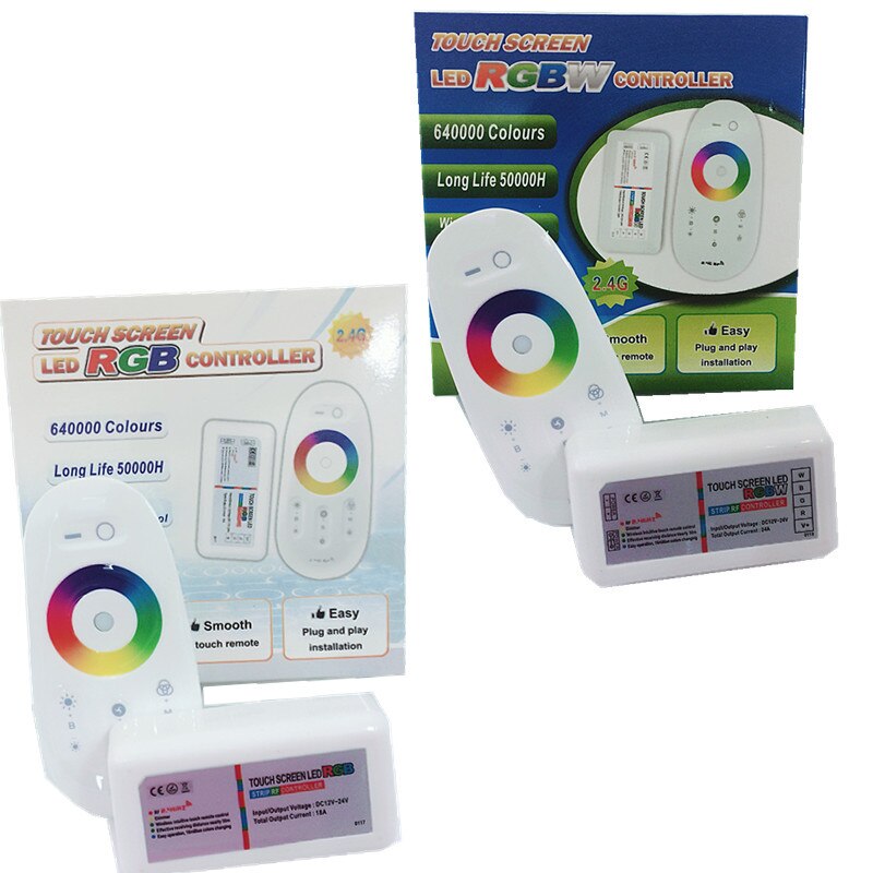 Touch Screen Led Rgb/Rgbw Controller 2.4G Draadloze DC12-24V Touch Rf Afstandsbediening Voor Rgb/Rgbw Led strip