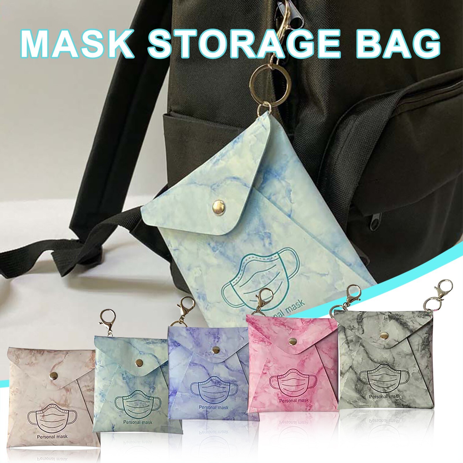 Armazenamento portátil descartável máscaras de rosto organizador moda umidade-prova de limpeza proteger saco de armazenamento caja mascarillas guardar