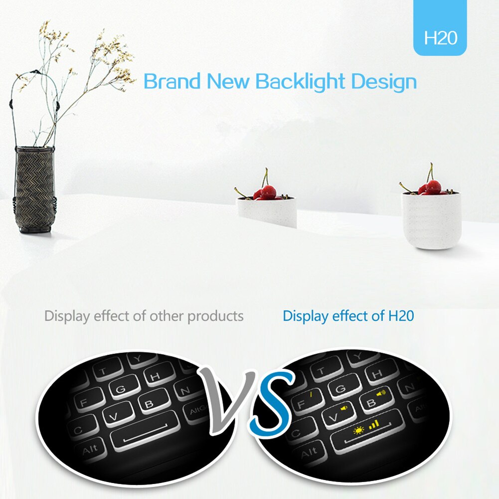 H20 Universal Mini Backlight Touchpad Keyboard Wireless Air Mouse Controller wireless keyboard with touchpad mouse
