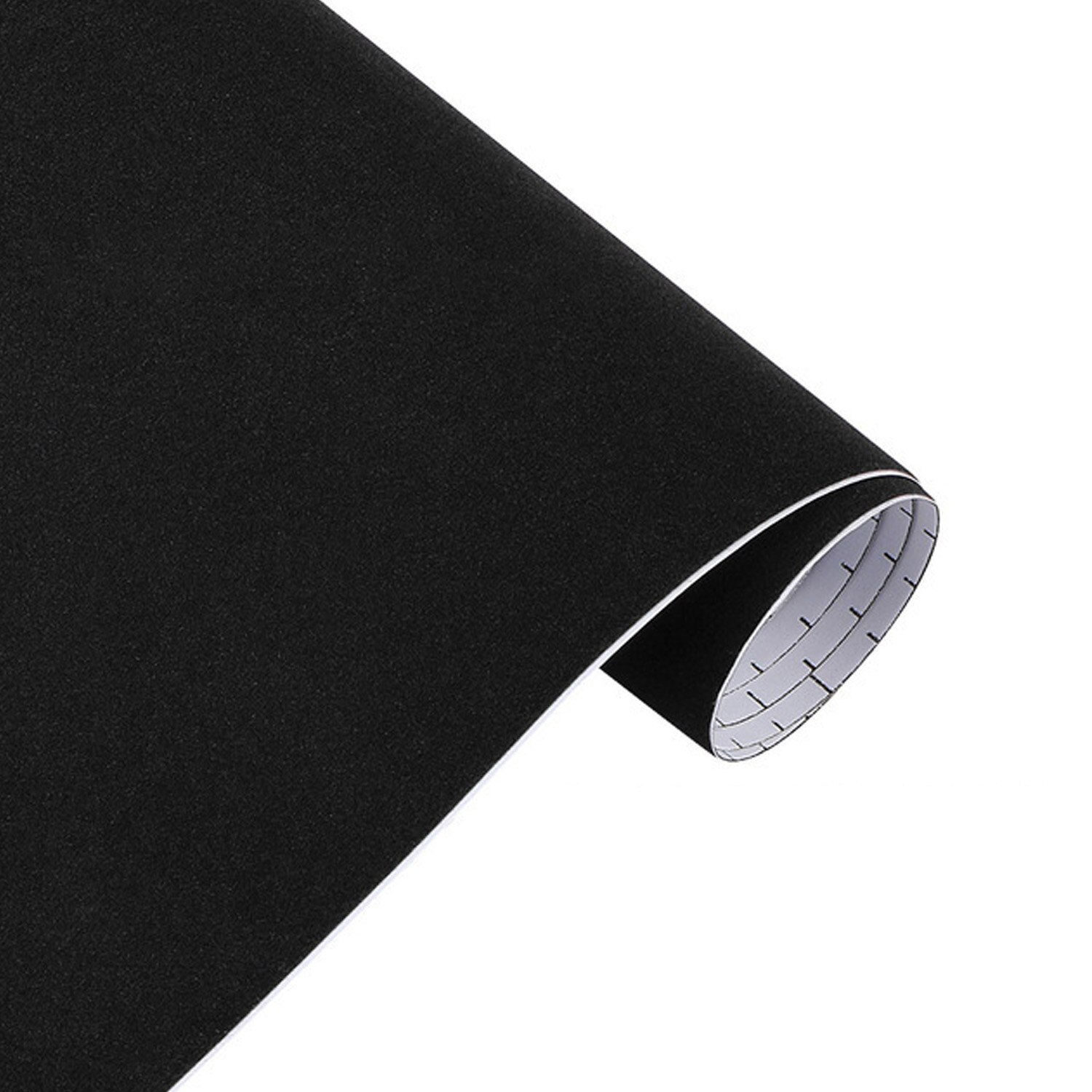 Self Adhesive Flocking Liner Soft Velvet Contact Paper Shelf Liner Pad Roll for Drawer Dresser Cabinets Jewelry Box 12 x 40inch: Black
