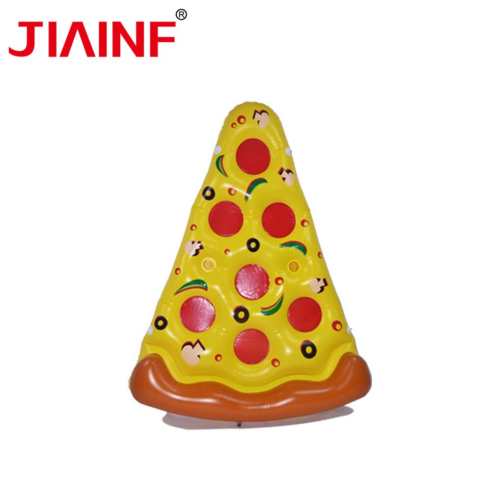 JIAINF Aufblasbare Nette Pizza form getränke float Reihe Dreieck schwimmen float tasse halter party spielzeug wasser matratze für getränke tassen