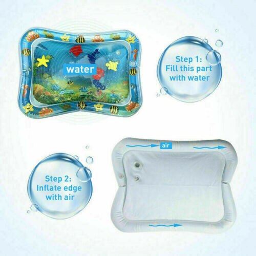 Watermat Baby Dual Use Toys Baby Games Inflatable Patted Pad Baby Inflatable Crawling Water Cushion Water Play Mat for Infants