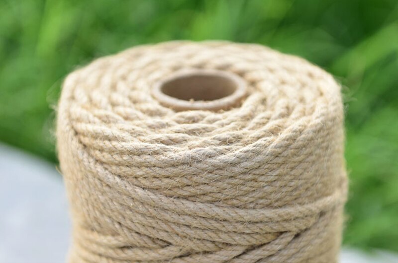 6mm natural jute rope Macrame String Hemp Twisted Cord DIY Handmade Decoration Pet Scratching 10m-100m