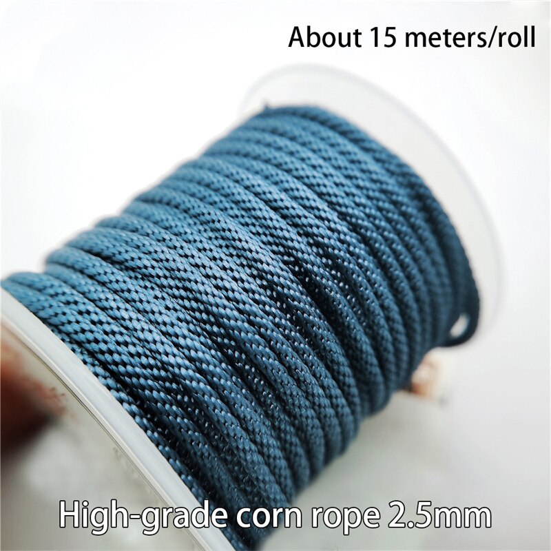 Cuerda de maíz de de 2,5mm, hilo tejido a mano para collar, pulsera, línea de joyería, bricolaje