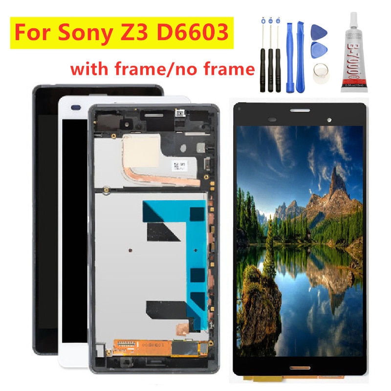 5.2 Lcd Voor Sony Xperia Z3 D6603 D6633 D6653 L55T D6683 D6616 Touch Screen Display Met Frame Voor sony Xperia Z3 Dual Lcd