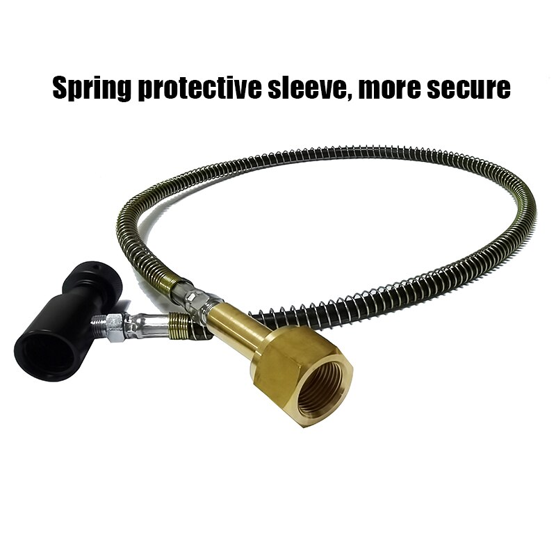 SodaStream SodaClub Cylinder CO2 Refill Station Adaptor With Hose On/Off adapter and W21.8-14(DIN 477) Or CGA320 Connector