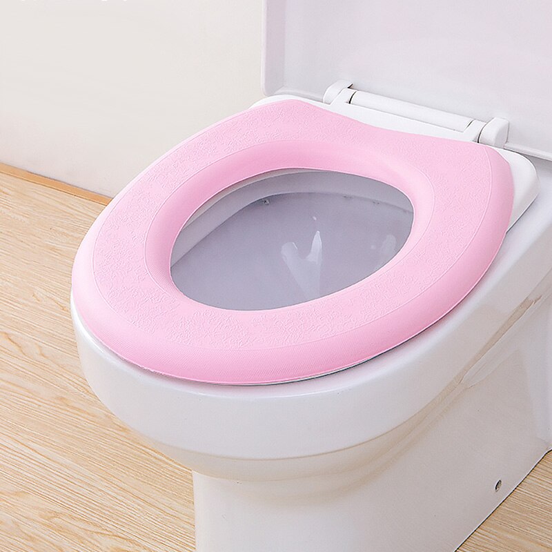 Universele Waterdichte Toilet Seat Mat Thuis Wasbare Toilet Seat Case Comfortabele Toiletbril Badkamer Accessoires: pink