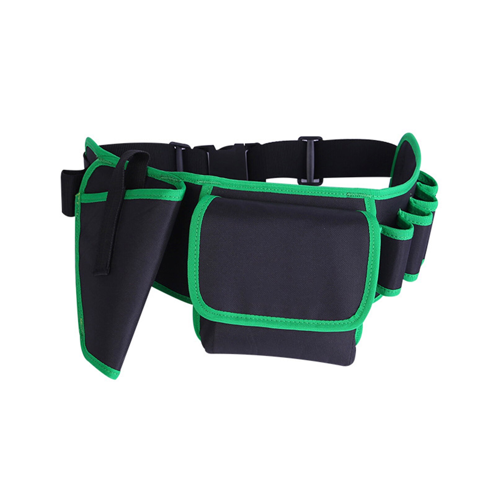 7 in 1 Electric Tool Waist Harness Waist Pouch Bag for Hardware Tools EDF88: green