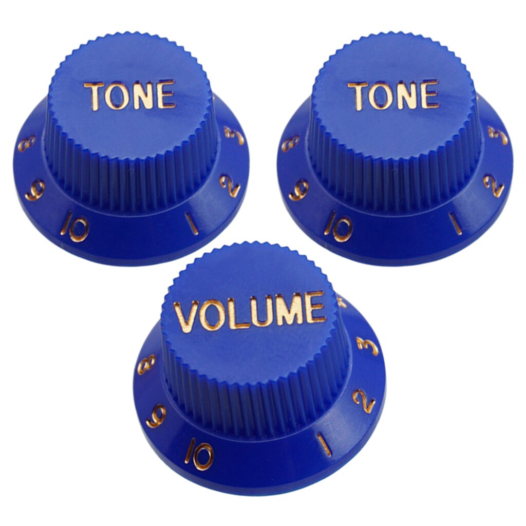 Guitar Speed Control Knobs 1 Volume 2 Tone for Stratocaster ST SQ Electric Guitars Parts Accessories: Navy Blue