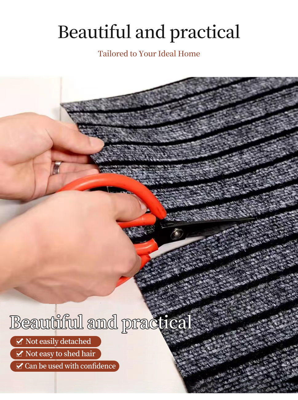 Tappetino da cucina antiscivolo Tappeto da pavimento Copertura completa Fai da te Assorbe olio Zerbino da cucina Lungo corridoio corridore Tappeto Ingresso facile da pulire