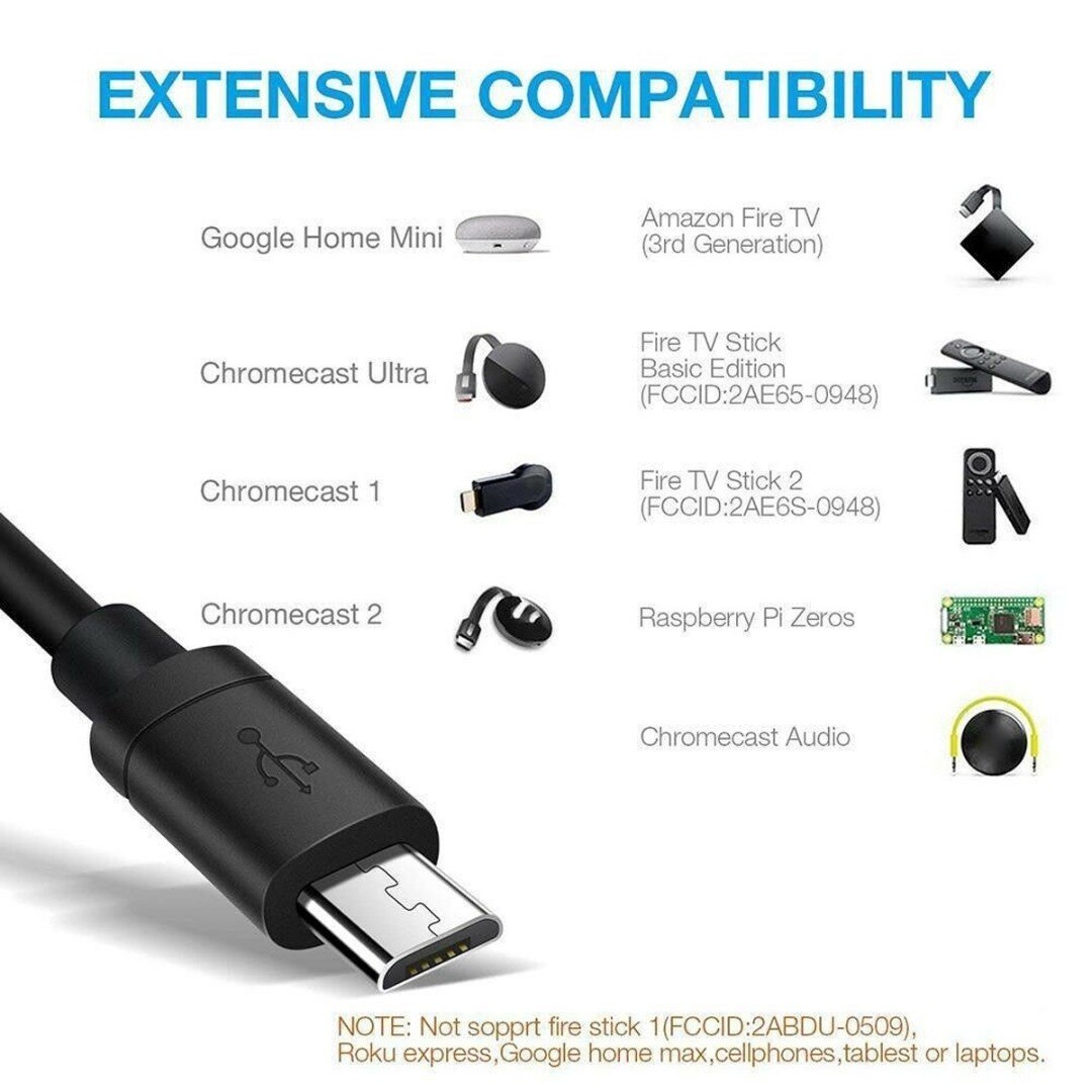 Micro USB to 10/100Mbps RJ45 Ethernet LAN Network Adaptor Cable for Fire TV USB Receiver Adapter Converter Accessories