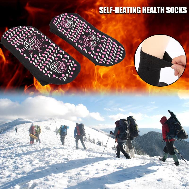 Self Heated Socks Outdoor Winter Sports Magnetic Therapy Warm Healthy Socks Help Warm Cold Feet Warmer for Men Women Adults