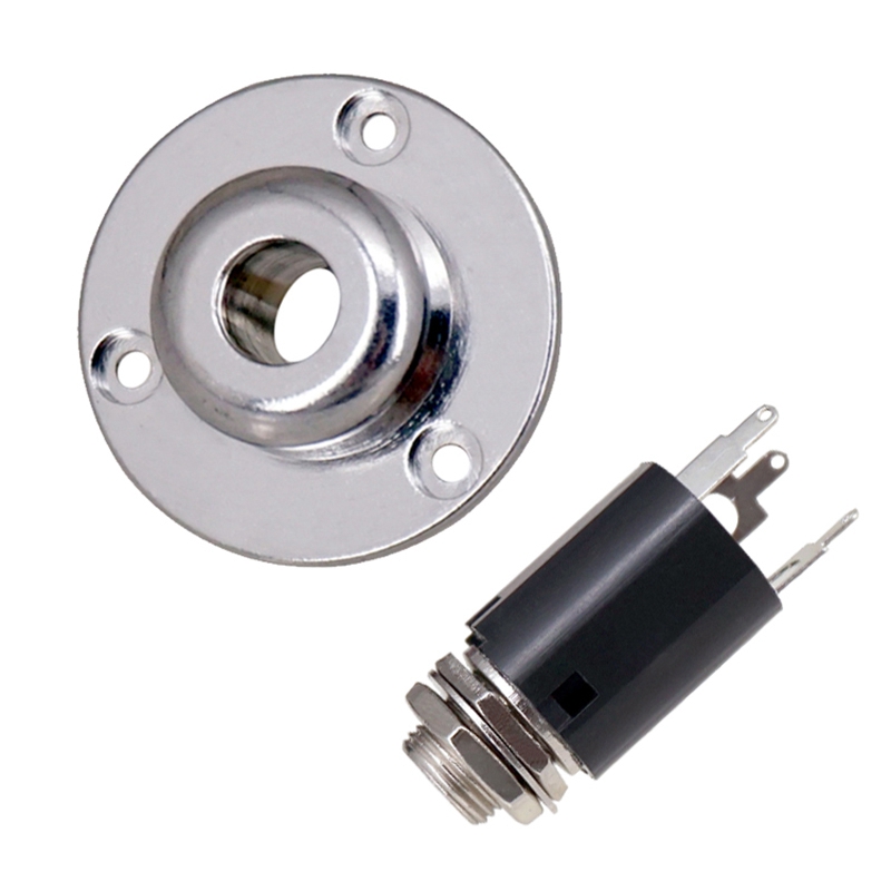 Bass Guitar Output Input End Pin Jack-6.35 Acoustic Guitar Equalizer EQ Preamp Socket 6.35mm Guitar Accessories