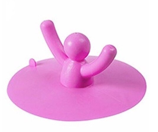 1 stk gummi lille person silikone filter vandstopper afløbsfanger badekar plug badeværelse køkkenvask uddybning gulv afløbsdæksel: Rød
