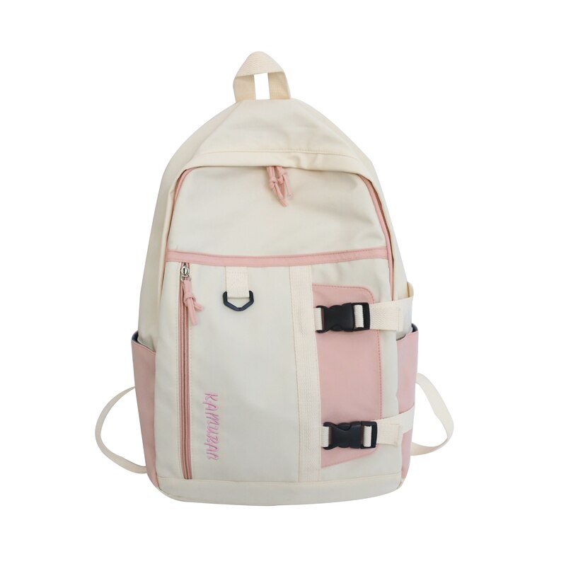 HOCODO Leisure Ladies Backpack Girl College School Bag Casual Simple Women Backpack Outdoor Travel Packbag: Pink