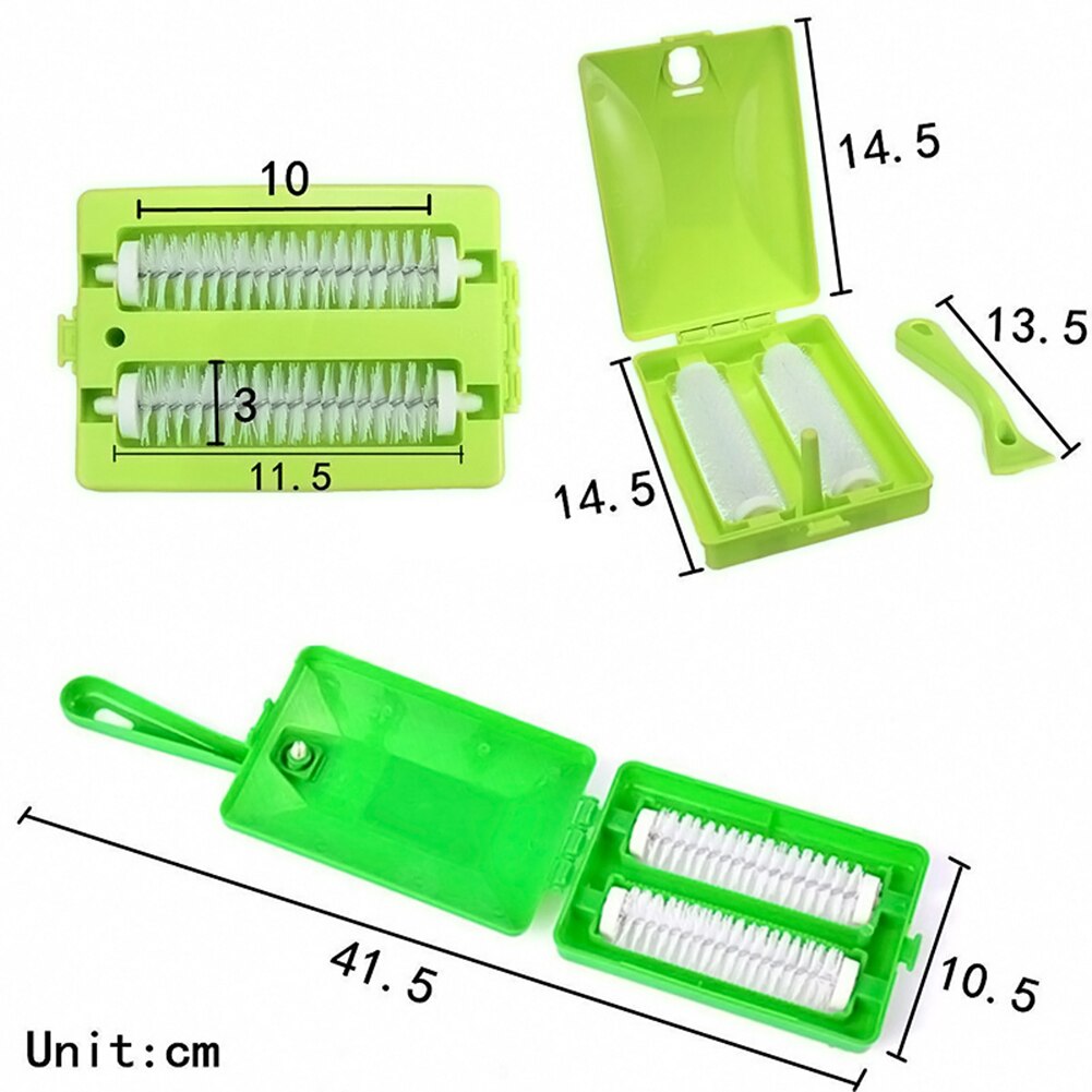 Multifunctionele Borstel Handheld Thuis Tapijt Cleaner Brush Dual Roller Sofa Tapijt Tafel Crumb Dirt Cleaning Tools