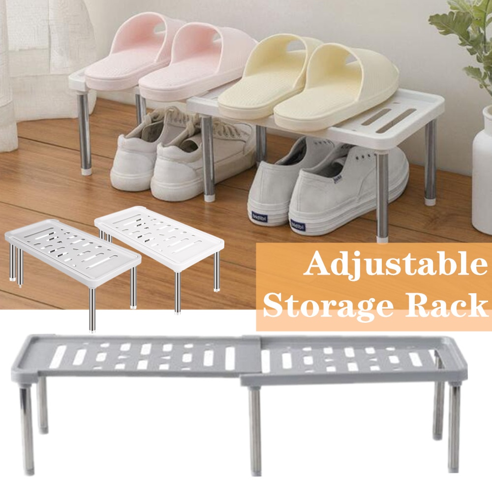 Adjustable Storage Rack Organizer Shelf PP Storage Rack Desktop Sundries Finishing Rack For Home kitchen Bathroom Spice Bottle