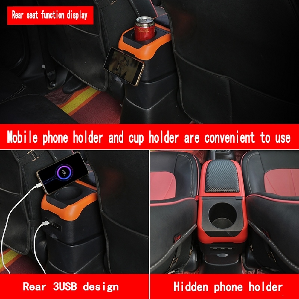 Boîte d'accoudoir pour Ford Focus 2 Mk2, bras, coude, console d'assistance centrale, étui de rangement avec porte-gobelet, port USB