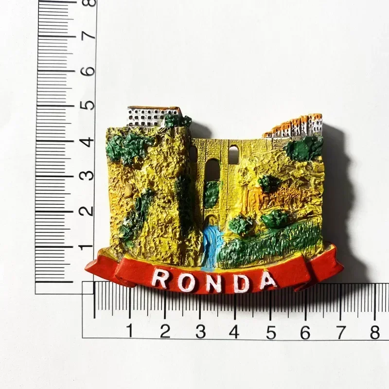 Imanes de nevera Mallorca de España, Castillo de Majorca Palma, Cuenca Ronda, decoración conmemorativa del turismo, manualidades, pegatina magnética para refrigerador,: Transparente