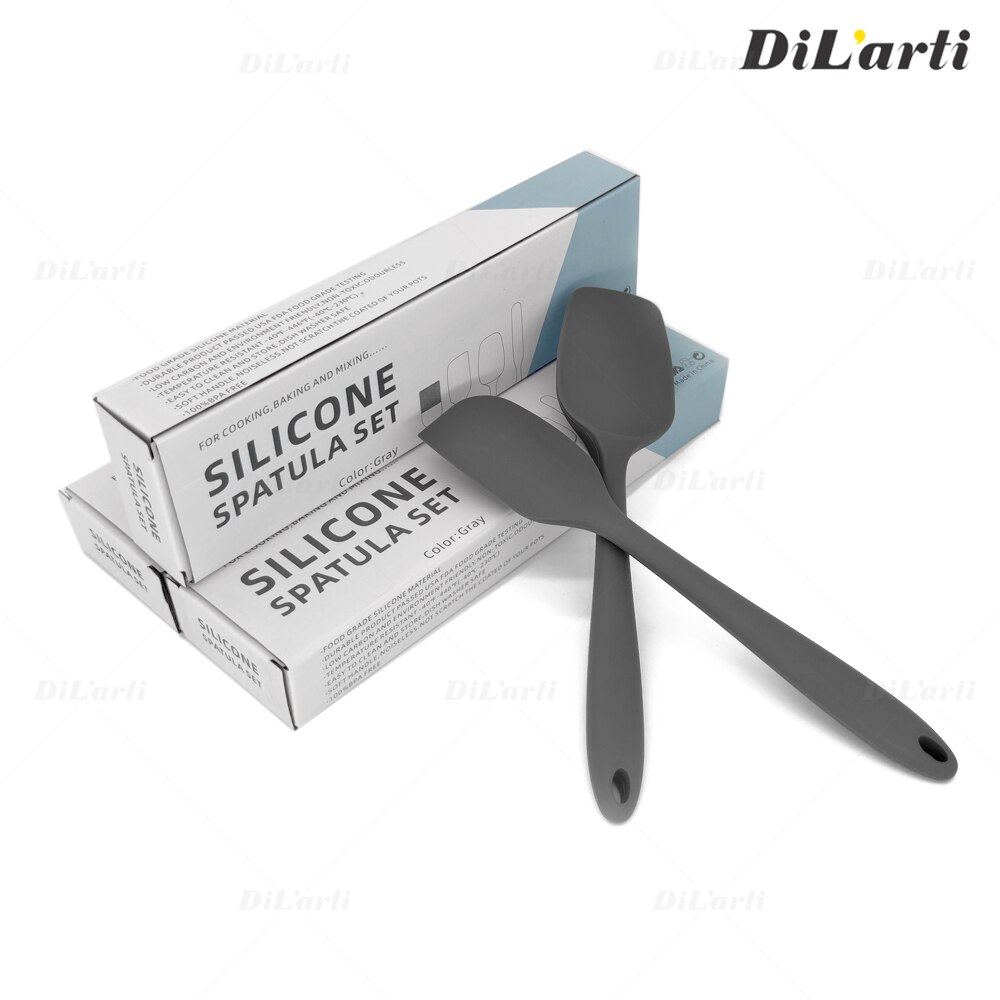 6 Pc Silicone Baking Tool Spatula Set Kitchenware Heat Resistant Bread Cake Utensils Scraper Spoon Oil Brush Cooking Accessories