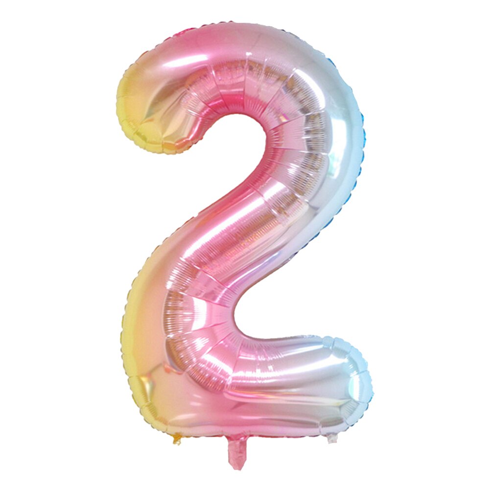 40" Giant Foil Number 0 1 2 3 Gradient Balloons Birthday Age Party Wedding Decor HTML: 2A