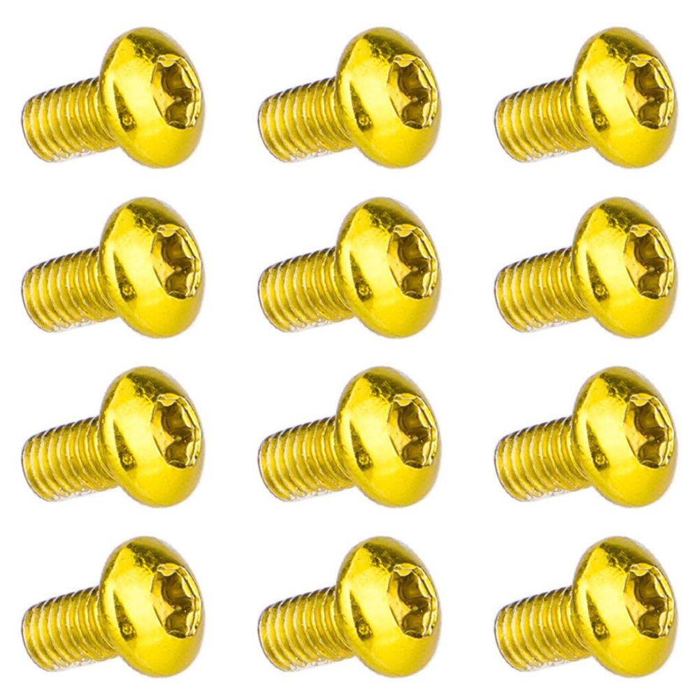 Mountain Bike 12PCS Bicycle Disc Brake Rotor T25 Torx M5x9mm Part Tool Fixing Screws T25 Screw Torx Bolts Bike Torx Screws: Burgundy
