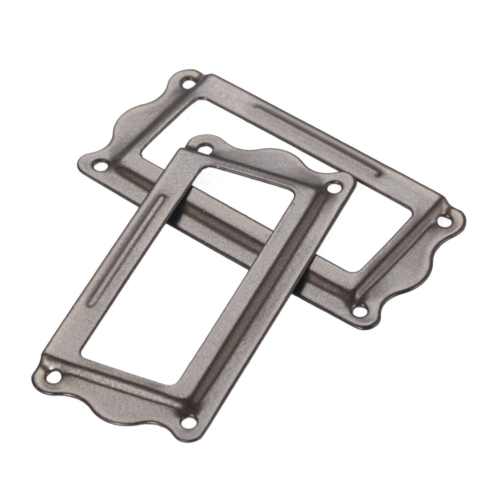 2Pcs Antique Brass Metal Label Pull Frame Handle File Name Card Holder Furniture Hardware For Furniture Cabinet Drawer 64*31mm