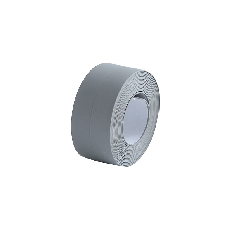 1 Roll Seal Strip Anti-Collision Weatherproof Self Adhesive Caulk Strip Sealing Tape For Sink Bathroom Kitchen: 3.8x 320cm  grey