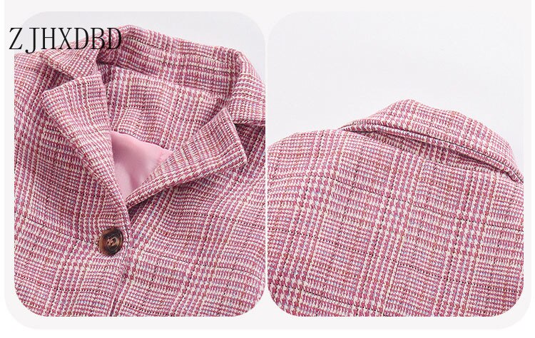 Costumes en coton pour bébé fille de 12 mois à 8 ans, Costume d&#39;école à carreaux, blazer pour enfant en bas âge, ensemble de vêtements pour enfant