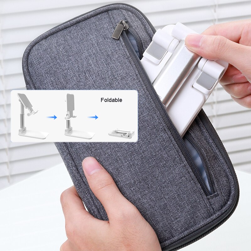 Support universel de support de téléphone portable de bureau pour iPhone iPad réglable en métal tablette pliable Table bureau support de support de téléphone portable