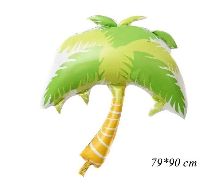 1Set Summer Party Balloon Flamingo Fruits Balloons For Kids Birthday /Wedding Decorations Tropical Hawaiian Party Supplies: 1pc Coconut tree