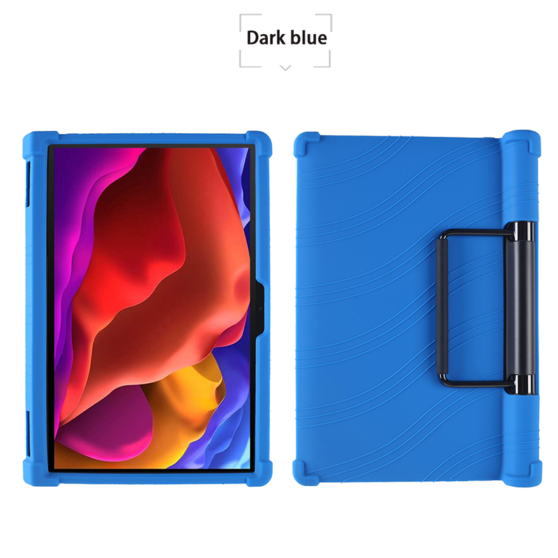 Zachte Shockproof Case Voor Lenovo Yoga Tab 13 (Lenovo Yoga Pad Pro) YT-K606F 13 &quot;Tablet Pc Silicon Beschermende Cover Met Kickstand: Blauw