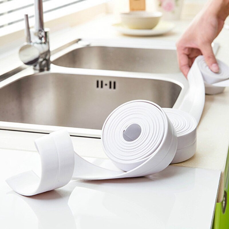 Waterdichte afdichtingstape Badkamer Keuken Afdichtstrip Douche Wastafel Bad Afdichtmiddel PVC Zelfklevende Afdichtingstape – koop de beste producten in de online winkel