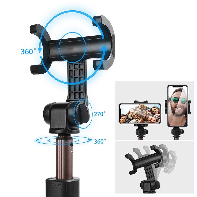 W10 Statief Selfie Stok Verstelbare Telescopische Vouwen Statief Mobiele Draadloze Bluetooth Selfie Stok
