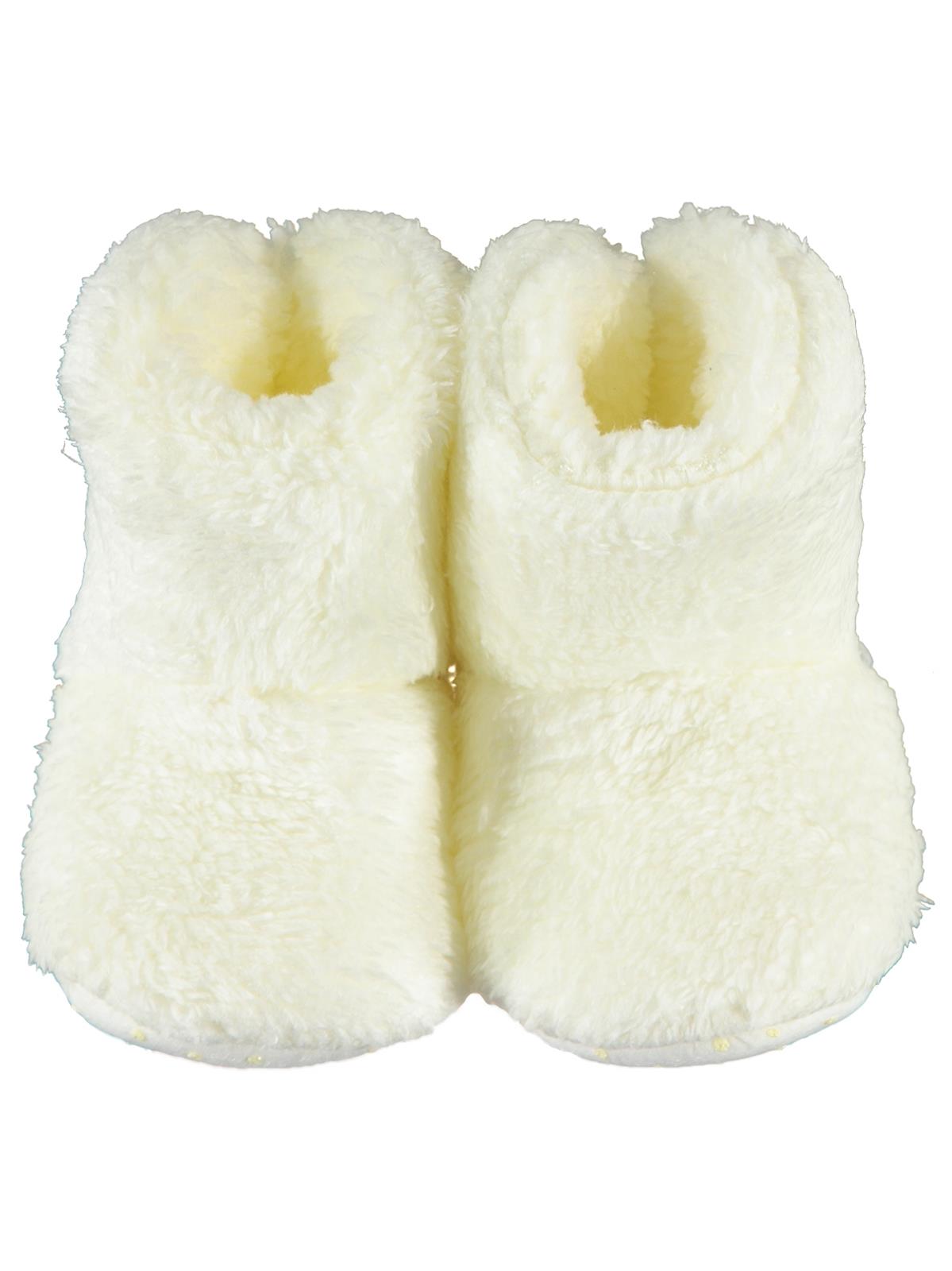 Winter Plush Panduf Soft Bottom Anti Slip Toddler First Walkers Civil Baby Panduf 6 18 Months: Raw White