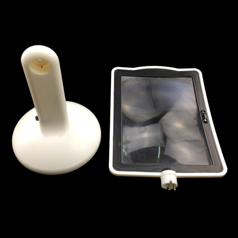 Eye Vergrootglas Bril Vergrootglas met Verlichting Rotatie Roterende Lezen Helderder Viewer Desktop Groot Scherm 2LED 3X