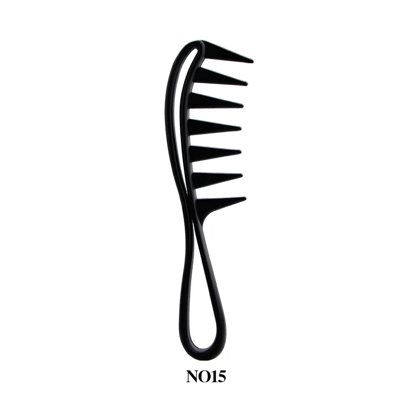 Peine de peluquería para hombres cepillo de pelo de diente ancho peines de peinado herramientas de peinado de barbería: Azul marino