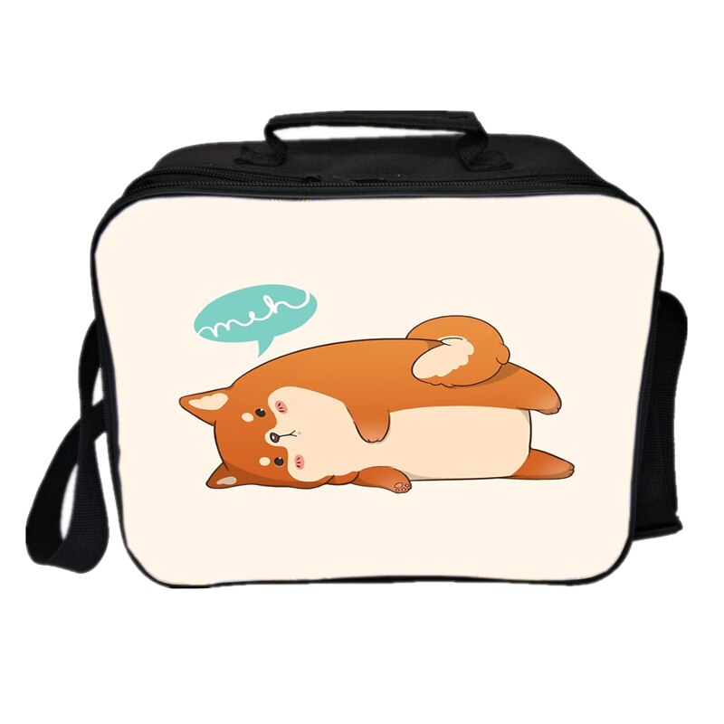 Kawaii Cute Shiba Inu Lunch Bag Picnic Insulation Bag Men Women Boys Girls Tote Cooler Beautiful Portable Lunch Box: 4